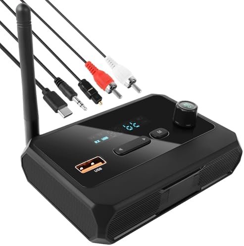 KAIY Bluetooth 5.3 Receiver for Home Stereo Low Latency HD Music Audio Bluetooth to RCA Adapter for Speakers