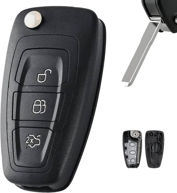 Flip Key Shell Compatible 3 Button Replacement Cover