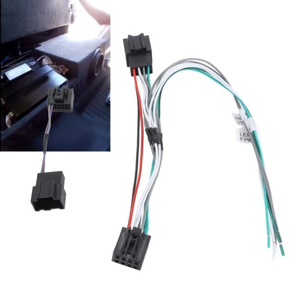 Amplifier Adapter Interface Car Stereo Wire Harness 2PCS for C7 2014 to 2019 Noise Reduction ANC Harness
