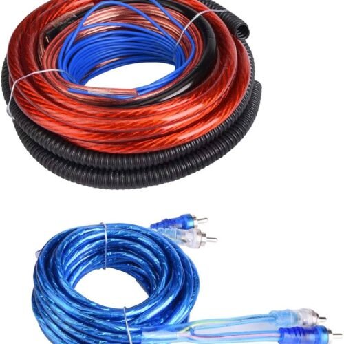 Subwoofer Amplifier Installation Cable 4 Gauge 2800W Car Audio Subwoofer Amplifier Speaker Installation Cable Kit Fuse Suit