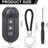 3 Button Car Key Case Compatible with Fiat 500L 500C 500 Ducato Doblo Grande Punto Evo Panda Bravo Lancia Delta Fiorino Qubo Scudo Stilo Car Key Shell Remote Control Replacement Key