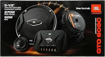 JBL GTO609C 270 Watts 6 1/2 Premium Car Audio Component Stereo Speaker System with Patented Plus One Woofer Cone Technology